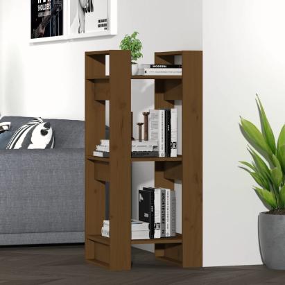 Bibliotecă/Separator cameră maro miere, 41x35x91 cm, lemn masiv GartenMobel Dekor