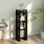 Bibliotecă/Separator cameră negru 41x35x125 cm lemn masiv pin GartenMobel Dekor