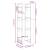 Bibliotecă/Separator cameră negru 41x35x125 cm lemn masiv pin GartenMobel Dekor