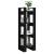 Bibliotecă/Separator cameră negru 41x35x125 cm lemn masiv pin GartenMobel Dekor