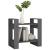 Bibliotecă/Separator cameră, gri, 60x35x57 cm, lemn masiv pin GartenMobel Dekor