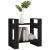 Bibliotecă/Separator cameră negru 60x35x57 cm lemn masiv pin GartenMobel Dekor