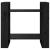Bibliotecă/Separator cameră negru 60x35x57 cm lemn masiv pin GartenMobel Dekor