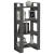 Bibliotecă/Separator cameră,gri, 60x35x125 cm, lemn masiv pin GartenMobel Dekor