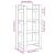 Bibliotecă/Separator cameră,negru, 60x35x125 cm, lemn masiv pin GartenMobel Dekor