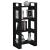 Bibliotecă/Separator cameră,negru, 60x35x125 cm, lemn masiv pin GartenMobel Dekor