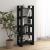 Bibliotecă/Separator cameră, negru, 60x35x160 cm, lemn masiv GartenMobel Dekor
