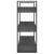 Bibliotecă/Separator cameră, gri, 80x35x91 cm, lemn masiv pin GartenMobel Dekor