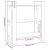 Bibliotecă/Separator cameră, gri, 80x35x91 cm, lemn masiv pin GartenMobel Dekor