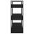 Bibliotecă/Separator cameră, negru, 80x35x91 cm, lemn masiv pin GartenMobel Dekor