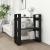 Bibliotecă/Separator cameră, negru, 80x35x91 cm, lemn masiv pin GartenMobel Dekor