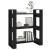 Bibliotecă/Separator cameră, negru, 80x35x91 cm, lemn masiv pin GartenMobel Dekor