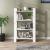 Bibliotecă/Separator cameră, alb, 80x35x125 cm, lemn masiv pin GartenMobel Dekor