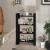 Bibliotecă/Separator cameră negru 80x35x125 cm lemn masiv pin GartenMobel Dekor