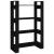 Bibliotecă/Separator cameră negru 80x35x125 cm lemn masiv pin GartenMobel Dekor