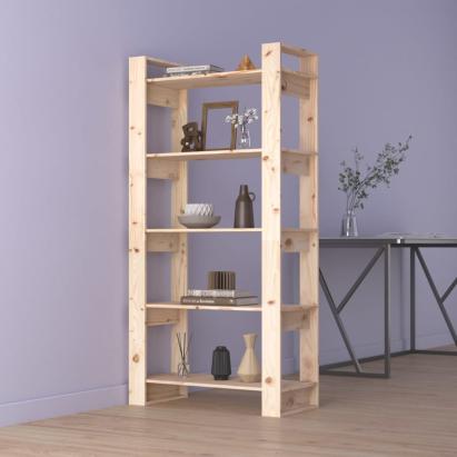 Bibliotecă/Separator cameră, 80x35x160 cm, lemn masiv de pin GartenMobel Dekor