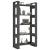 Bibliotecă/Separator cameră, gri, 80x35x160 cm, lemn masiv pin GartenMobel Dekor