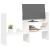 Suport pentru monitor, alb, (39-72)x17x43 cm, lemn masiv pin GartenMobel Dekor