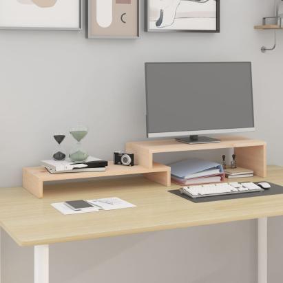 Suport pentru monitor, (52-101)x22x14 cm, lemn masiv de pin GartenMobel Dekor