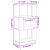 Bibliotecă/Separator cameră, gri, 51x25x101 cm lemn masiv pin GartenMobel Dekor