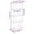 Bibliotecă/Separator cameră, 51x25x132 cm lemn masiv pin GartenMobel Dekor