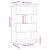 Bibliotecă/Separator cameră, 80x25x132 cm lemn masiv pin GartenMobel Dekor