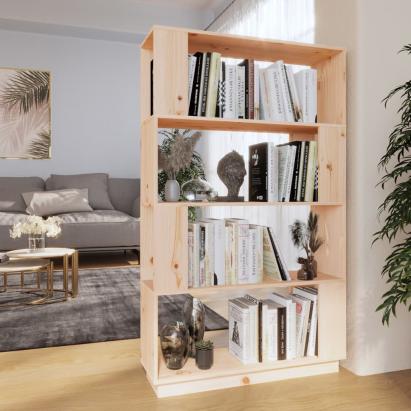 Bibliotecă/Separator cameră, 80x25x132 cm lemn masiv pin GartenMobel Dekor