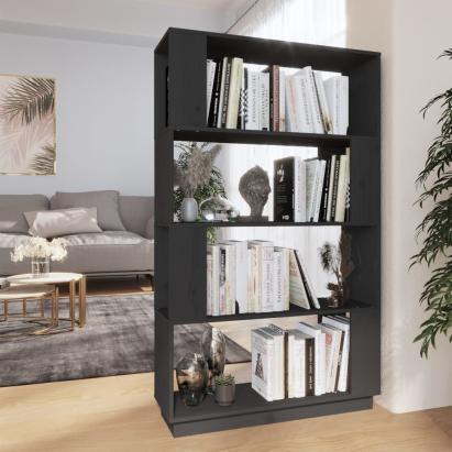 Bibliotecă/Separator cameră, gri, 80x25x132 cm, lemn masiv pin GartenMobel Dekor