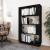 Bibliotecă/Separator cameră, negru, 80x25x132 cm lemn masiv pin GartenMobel Dekor