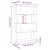 Bibliotecă/Separator cameră, negru, 80x25x132 cm lemn masiv pin GartenMobel Dekor