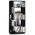 Bibliotecă/Separator cameră negru 80x25x163,5 cm lemn masiv pin GartenMobel Dekor