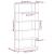 Bibliotecă/Separator cameră negru 80x25x163,5 cm lemn masiv pin GartenMobel Dekor