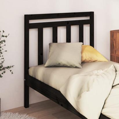 Tăblie de pat, negru, 81x4x100 cm, lemn masiv de pin GartenMobel Dekor