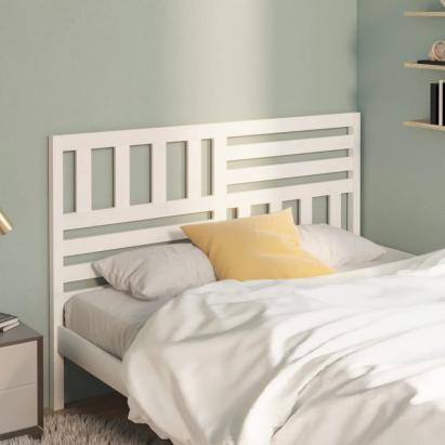 Tăblie de pat, alb, 146x4x100 cm, lemn masiv de pin GartenMobel Dekor