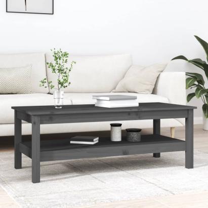 Măsuță de cafea, gri, 110x50x40 cm, lemn masiv de pin GartenMobel Dekor