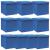 Cutii depozitare cu capace 10 buc. albastru 32x32x32 cm, textil GartenMobel Dekor