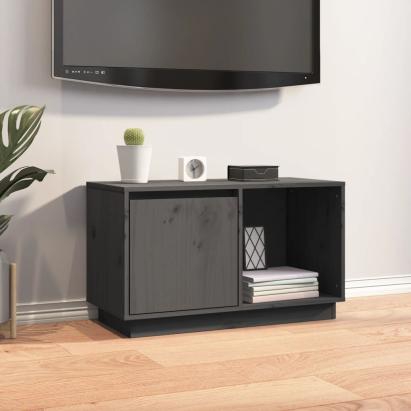 Comodă TV, gri, 74x35x44 cm, lemn masiv de pin GartenMobel Dekor