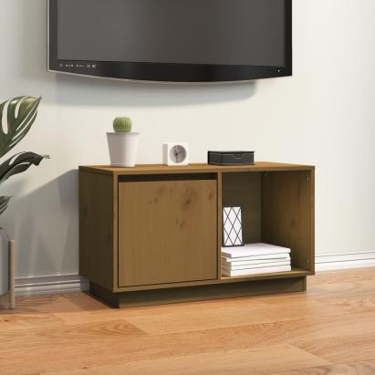 Comodă TV, maro miere, 74x35x44 cm, lemn masiv de pin GartenMobel Dekor