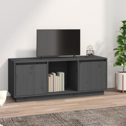 Comodă TV, gri, 110,5x35x44 cm, lemn masiv de pin GartenMobel Dekor