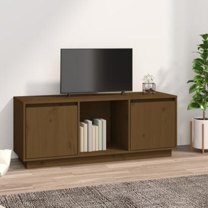 Comodă TV, maro miere, 110,5x35x44 cm, lemn masiv de pin GartenMobel Dekor