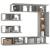 Set dulapuri TV, 7 piese, gri beton, lemn prelucrat GartenMobel Dekor