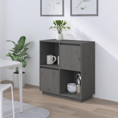 Servantă, gri, 74x35x80 cm, lemn masiv de pin GartenMobel Dekor