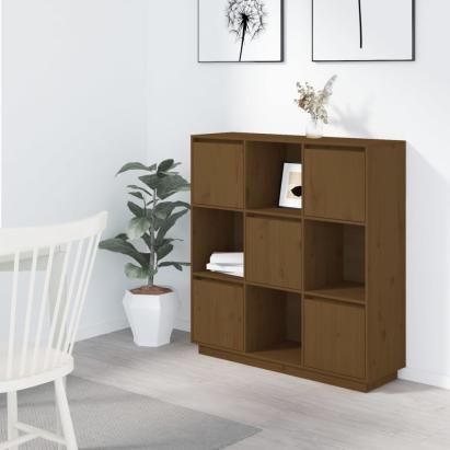 Dulap înalt, maro miere, 110,5x35x117 cm, lemn masiv de pin GartenMobel Dekor