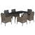 Set mobilier de grădină cu perne, 7 piese, gri, poliratan GartenMobel Dekor