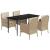 Set mobilier de grădină cu perne, 5 piese, bej, poliratan GartenMobel Dekor