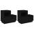 Noptiere, 2 buc, negru, 60x34x51 cm, lemn masiv de pin GartenMobel Dekor