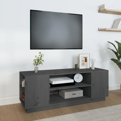 Comodă TV, gri, 110x35x40,5 cm, lemn masiv de pin GartenMobel Dekor