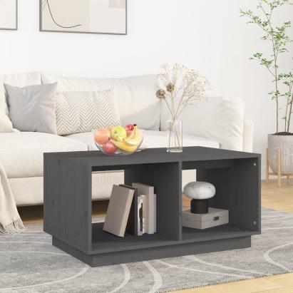 Măsuță de cafea, gri, 80x50x40 cm, lemn masiv de pin GartenMobel Dekor