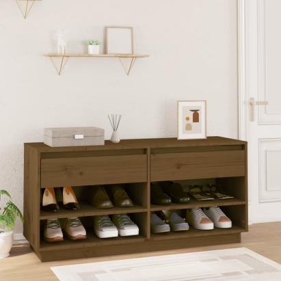 Pantofar, maro miere, 110x34x52 cm, lemn masiv de pin GartenMobel Dekor
