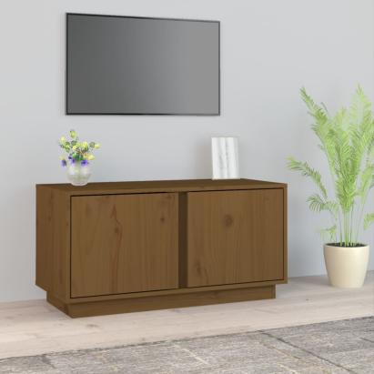 Comodă TV, maro miere, 80x35x40,5 cm, lemn masiv de pin GartenMobel Dekor